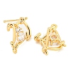 Brass Micro Pave Cubic Zirconia Stud Earring Findings LS-KK-U015-06G-2