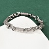 201 Stainless Steel Link Chain Bracelets for Men Women BJEW-B143-08-5