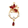 Brass Micro Pave Cubic Zirconia Pendants KK-F916-37G-1