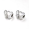 Heart Alloy European Large Hole Beads PALLOY-O065-28AS-2