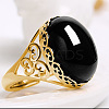 Oval Natural Chalcedony Finger Rings WG05C38-05-1