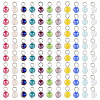 110Pcs 11 Style Glass Pendants PALLOY-TAC0305-2