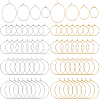160Pcs 8 Style Brass Wine Glass Charm Rings KK-SP0001-34-1