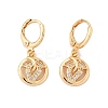 Brass Micro Pave Clear Cubic Zirconia Hoop Earrings for Women EJEW-G428-24G-03-4