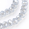 Electroplate Glass Beads Strands GLAA-K027-PL-A02-3