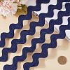 9 Yards Polyester Wavy Fringe Trim Ribbon OCOR-XCP0002-94A-2