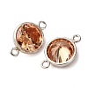 925 Streling Silver Pave Cubic Zirconia Birthstone Connector Charms STER-NH0001-80P-09-2