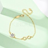 Sports Brass Micro Pave Cubic Zirconia Infinity Link Bracelets BJEW-D386-01E-G-5