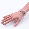 Four Loops Wrap Gemstone Beads Bracelets BJEW-JB02590-4