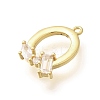 Brass Micro Pave Cubic Zirconia Pendants KK-M310-01G-17-2