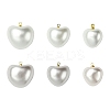 6Pcs 6 Styles Shell Pearl Pendants KK-CJ0003-73-1