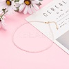 Natural Rose Quartz Beaded Necklaces NJEW-JN03315-02-4
