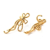 304 Stainless Steel Bowknot Cuff Earrings EJEW-C113-02G-2