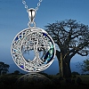 Alloy Pendant Moon & Tree of Life Necklace for Women PW-WGA8665-01-1