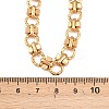 8MM 304 Stainless Steel Textured Ring Link Chain Necklaces NJEW-Z105-04G-03-5