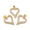 Rack Plating Brass Micro Pave Cubic Zirconia Pendants LS-KK-A160-04G-2