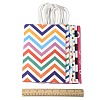 12Pcs 6 Colors Print Paper Packing Tote Bags CARB-FS0001-05-5