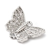 Brass Micro Pave Clear Cubic Zirconia Connector Charms KK-G503-35P-2