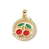 Brass Micro Pave Cubic Zirconia Pendants LS-KK-P320-09B-G-1