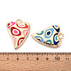 Rack Plating Alloy Enamel Pendants PALLOY-T091-15A-3