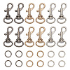 15Pcs 6 Colors Alloy Swivel Snap Hook Clasps FIND-TA0003-79-2