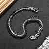 304 Stainless Steel Box Chain Multi-strand Bracelets for Men Women BJEW-Q038-03-1