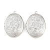 Rack Plating Brass Locket Pendants KK-K277-03P-1