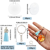 DIY Blank Double-sided Heat Transfer Aluminium Pendant Keychain Making Kits DIY-SP0005-26D-2