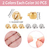 60Pcs 2 Colors Brass Crimp Beads KK-AR0003-62-2