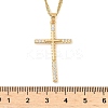 304 Stainless Steel Micro Pave Clear Cubic Zirconia Pendant Necklaces for Women LS-NJEW-U047-01A-G-3