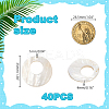 40Pcs Shell Pearl Pendants SSHEL-GA0001-18-2