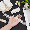 4 Yards 4 Styles Organza Flower Lace Trims SRIB-WR0001-11-3