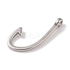 Non-Tarnish 304 Stainless Steel Hook Clasps STAS-C109-14A-P-2