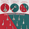 Christmas Trees Alloy Pendant Decoration HJEW-FG00005-4