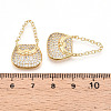 Brass Micro Pave Cubic Zirconia Pendants KK-T070-52G-3