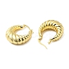 Brass Croissant Hoop Earrings for Women EJEW-A079-01G-2