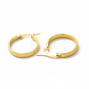 201 Stainless Steel Grooved Hoop Earrings with 304 Stainless Steel Pin for Women EJEW-M214-14B-G-1