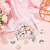 40Pcs 10 Colors Rack Plating Alloy Enamel Pendants ENAM-SC0003-10-6