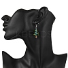 304 Stainless Steel Christmas Tree Dangle Earrings EJEW-JE06524-5
