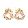 Brass Micro Pave Clear Cubic Zirconia Pendants KK-S389-07G-1
