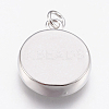 Brass Pendant Cabochon Settings KK-P146-08P-2
