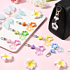 7Pcs 7 Colors Star & Heart Resin Pendant Decorations HJEW-SP0001-28-5