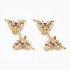 Brass Micro Pave Cubic Zirconia Links Connectors ZIRC-N039-122-NF-1