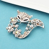 Fox Alloy Crystal Rhinestone Brooch PW-WG980DE-01-3