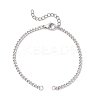 3MM 304 Stainless Steel Twisted Chain Bracelet Making AJEW-JB01440-02-1