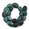 Natural Green Onyx Agate Beads Strands G-T131-60-2