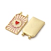 Brass Enamel Pendants KK-Q098-03G-2