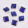 Pointed Back & Back Plated K9 Glass Cabochons RGLA-E017-08A-2