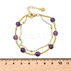 Natural Amethyst Bracelets BJEW-D330-01G-05-5