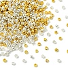 1200Pcs 2 Colors Brass Crimp Beads KK-FS0001-38-3